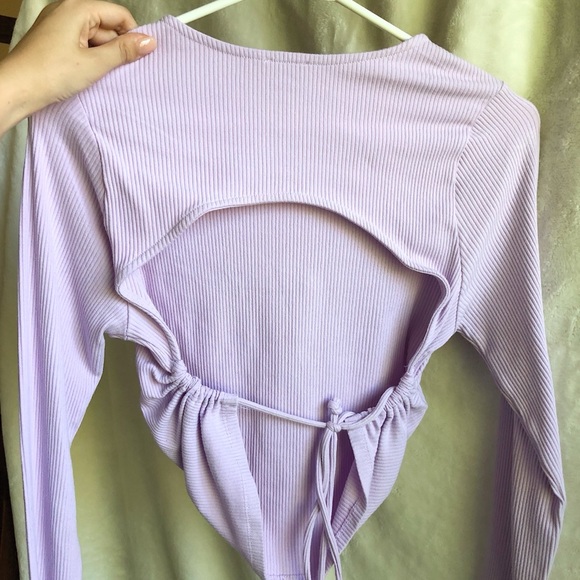Cotton on purple long sleeve top - Picture 3 of 5